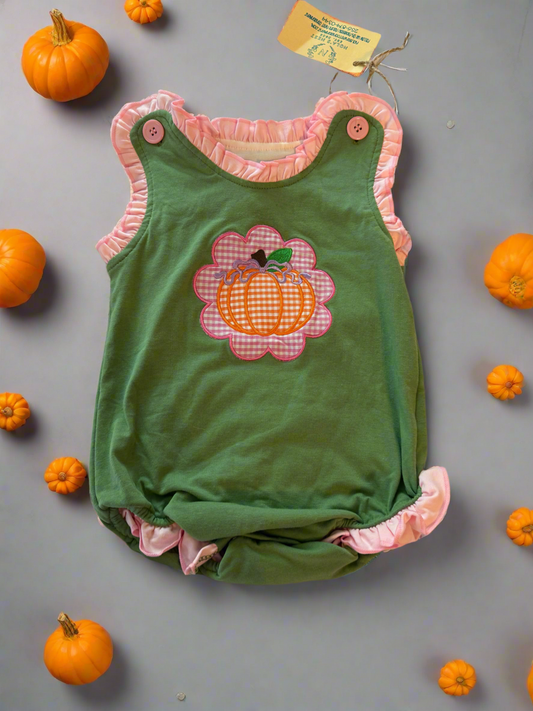 Appliqué Pumpkin Girl Bubble