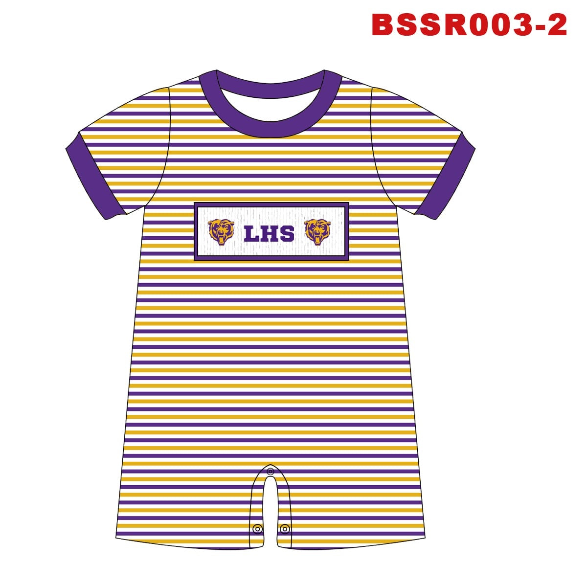 LHS Smocked Boy Bubble - 6M