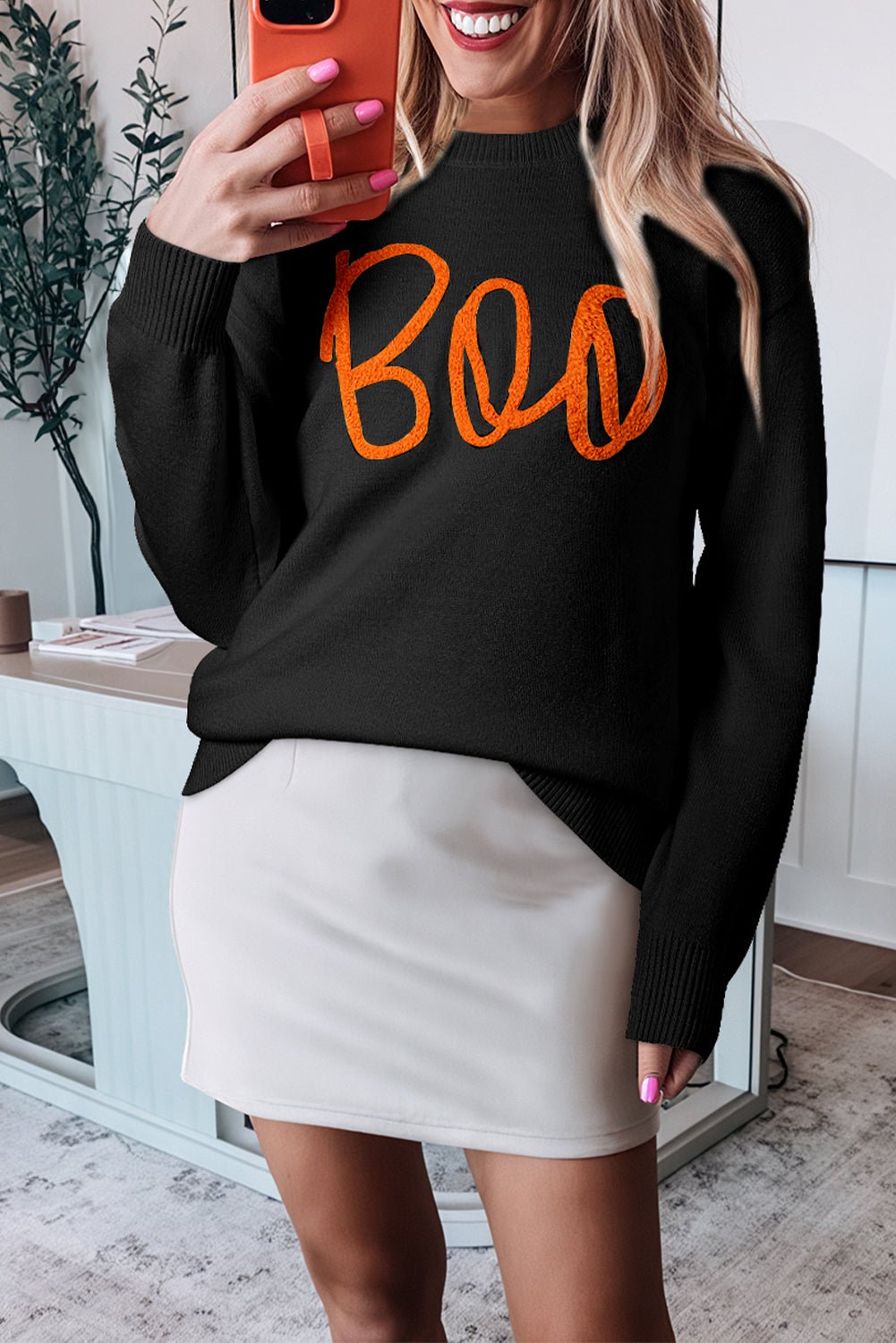 Women's Boo Sweater - L